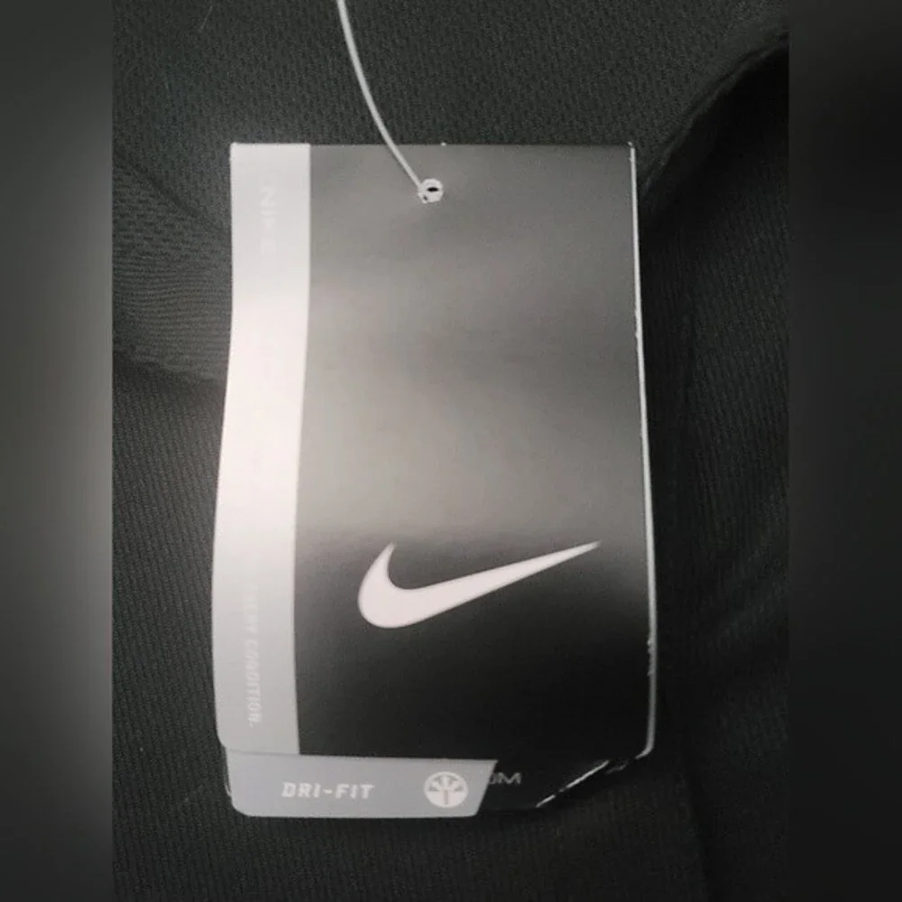 Nike Golf Dri-Fit Black Polo Shirt Logo Mini Mobile Company